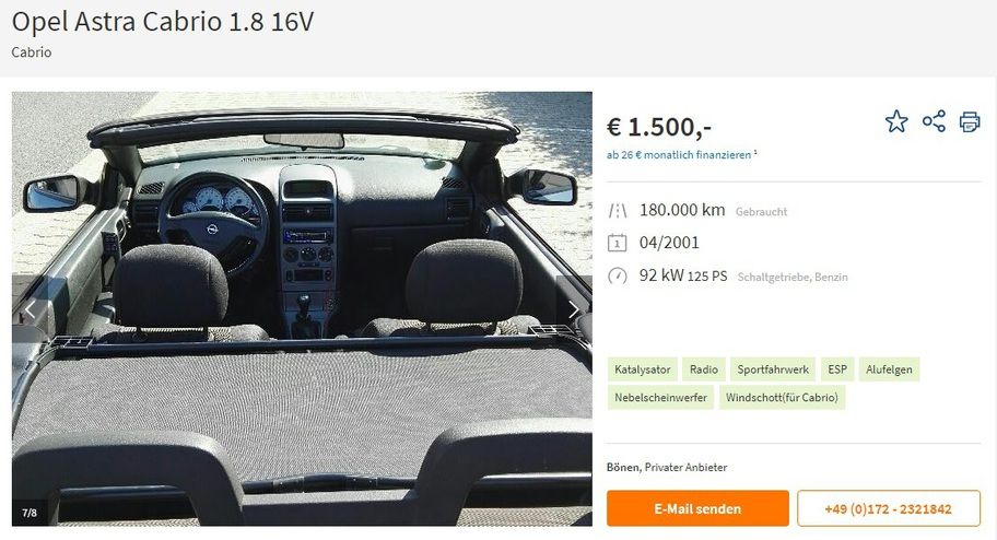 Ce maşini second-hand poţi să-ţi iei din Germania cu 1500 de euro