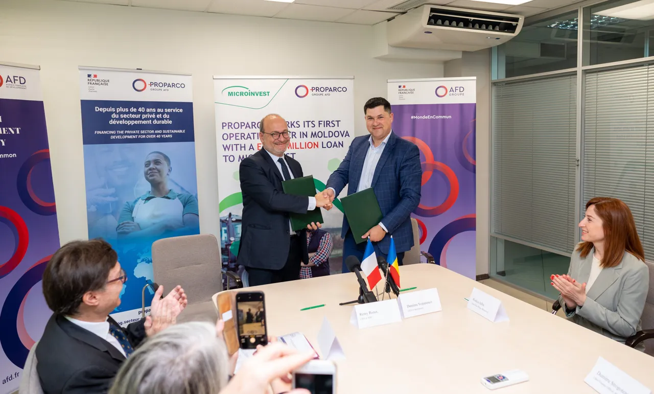 Microinvest заключает первое партнерство с Proparco в Молдове, получая кредит в 8 млн евро