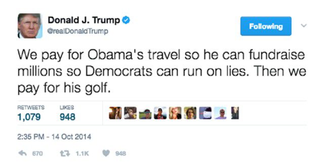 Определены 7 вредных привычек Обамы, которые есть и у Трампа