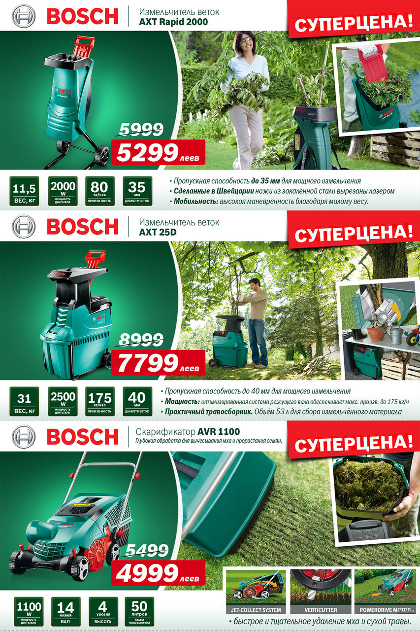 Садовая техника Bosch: весенняя уборка на даче ®