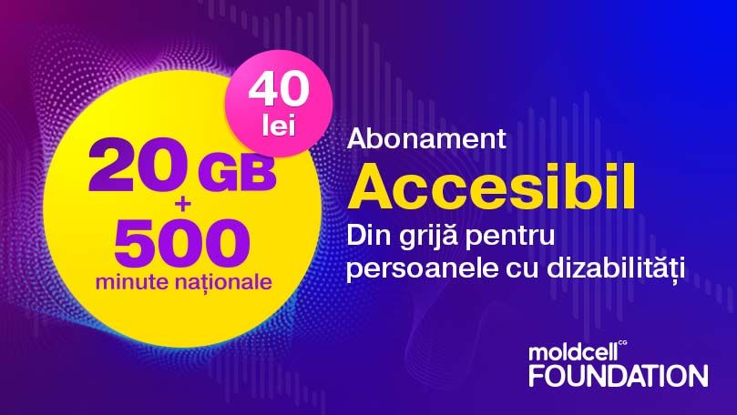 Moldcell: Абонемент Accesibil вдохновлен заботой о людях с ограниченными возможностями