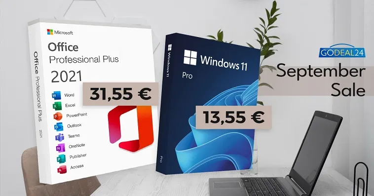 Godeal24: Обновите свой ПК с MS Office 2021 и Windows 11 Pro всего за 13,25€ навсегда
