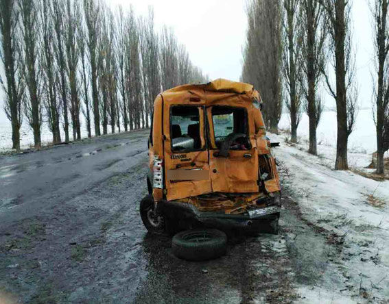 Два молдавских рейсовых автобуса столкнулись на Украине