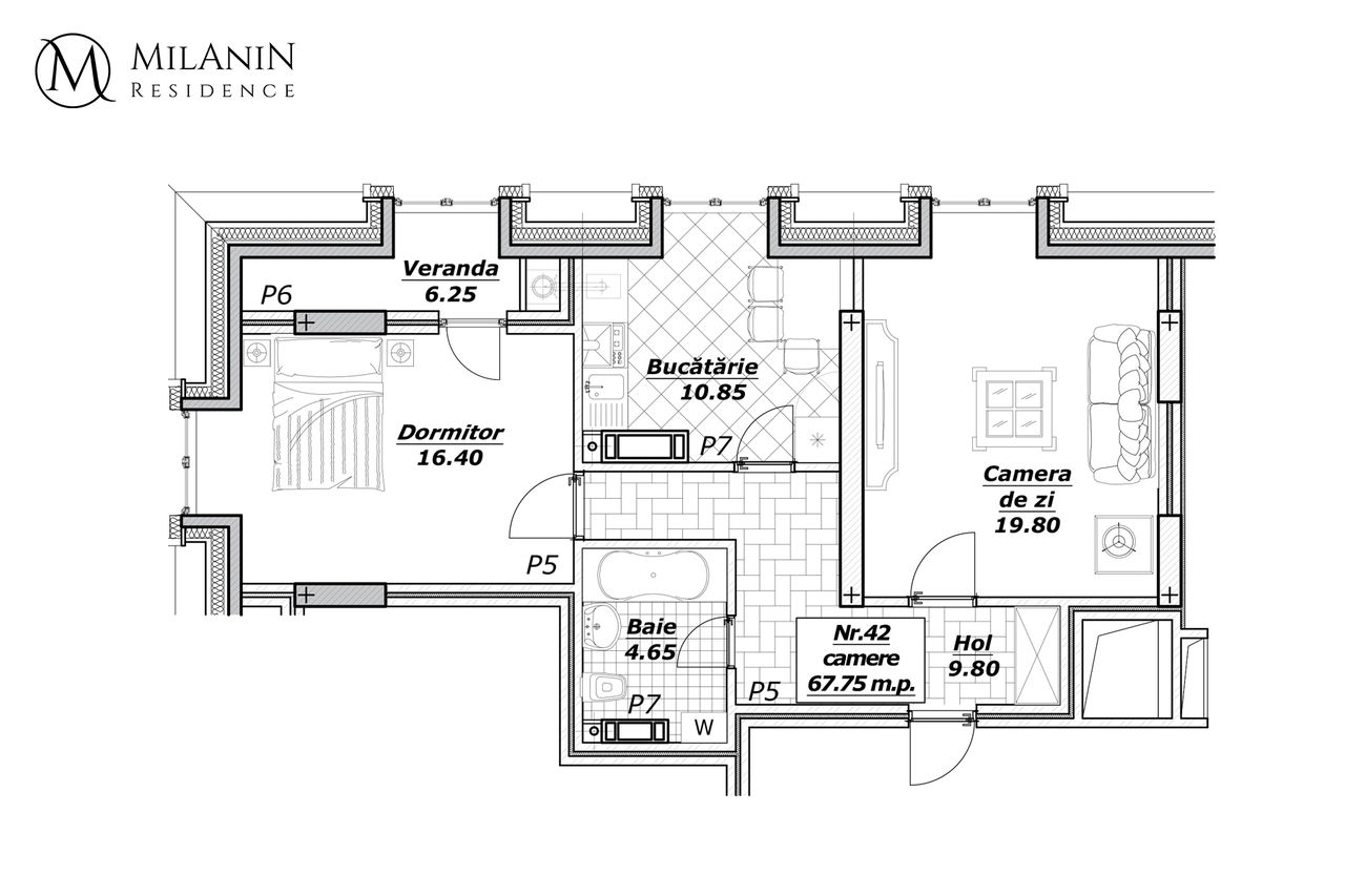 Milanin Residence: Квартира на 67 кв2 в элитном новострое Alexandru cel Bun ®