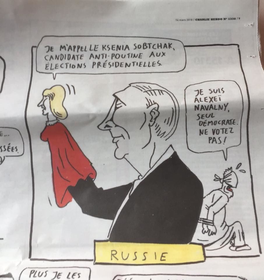 Charlie Hebdo показал карикатуру на выборы в РФ