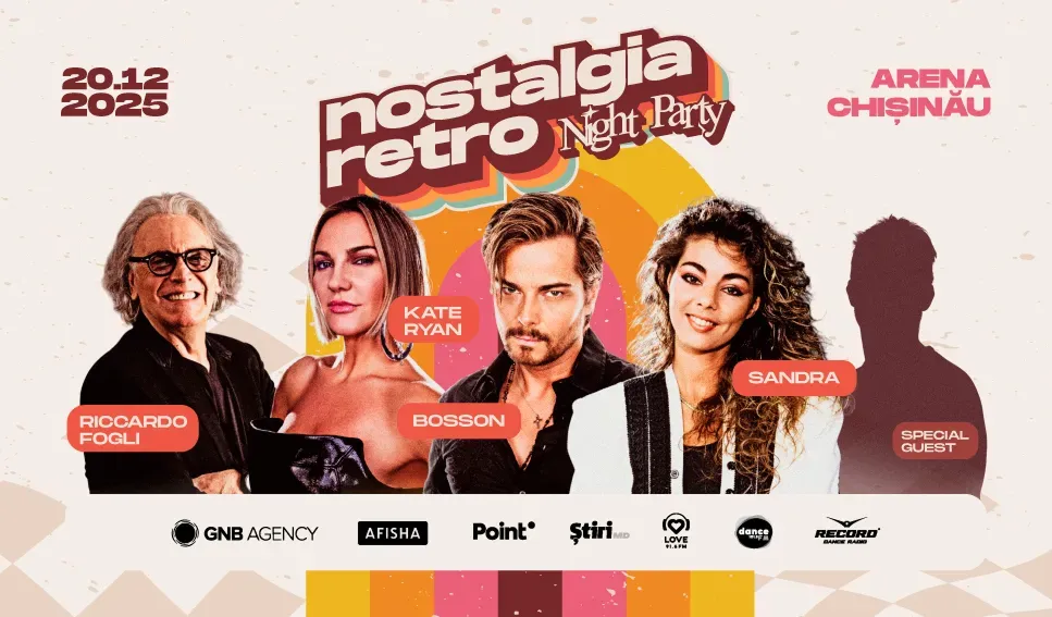 Nostalgia Retro Night Party 2025: Tоп-10 хитов, которые прозвучат вживую в Кишинёве