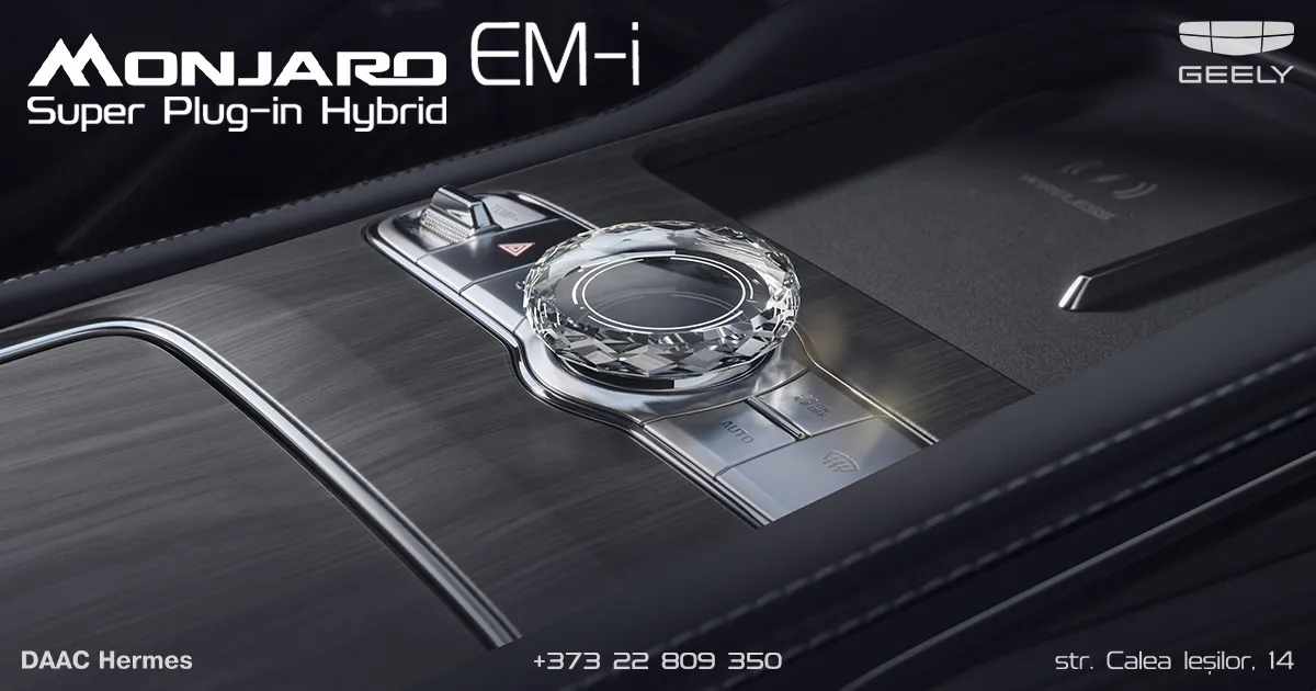 Geely App și 4G Internet în premieră în Moldova pe Geely Monjaro EM-i Super Plug-in Hybrid