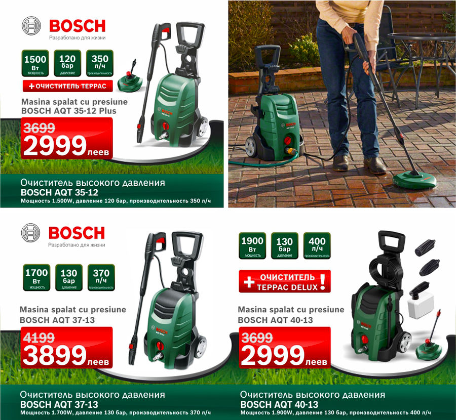 Bosch: Чистая терраса - ухоженный газон ®
