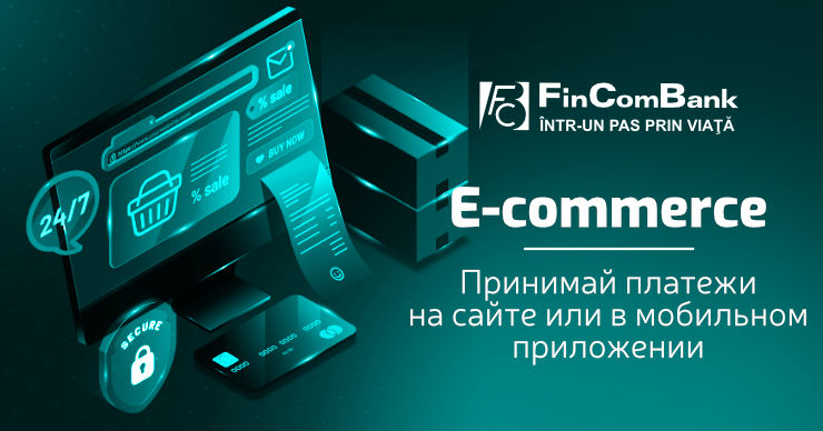 Сервис E-commerce от FinComBank: Принимай платежи на сайте или в приложении