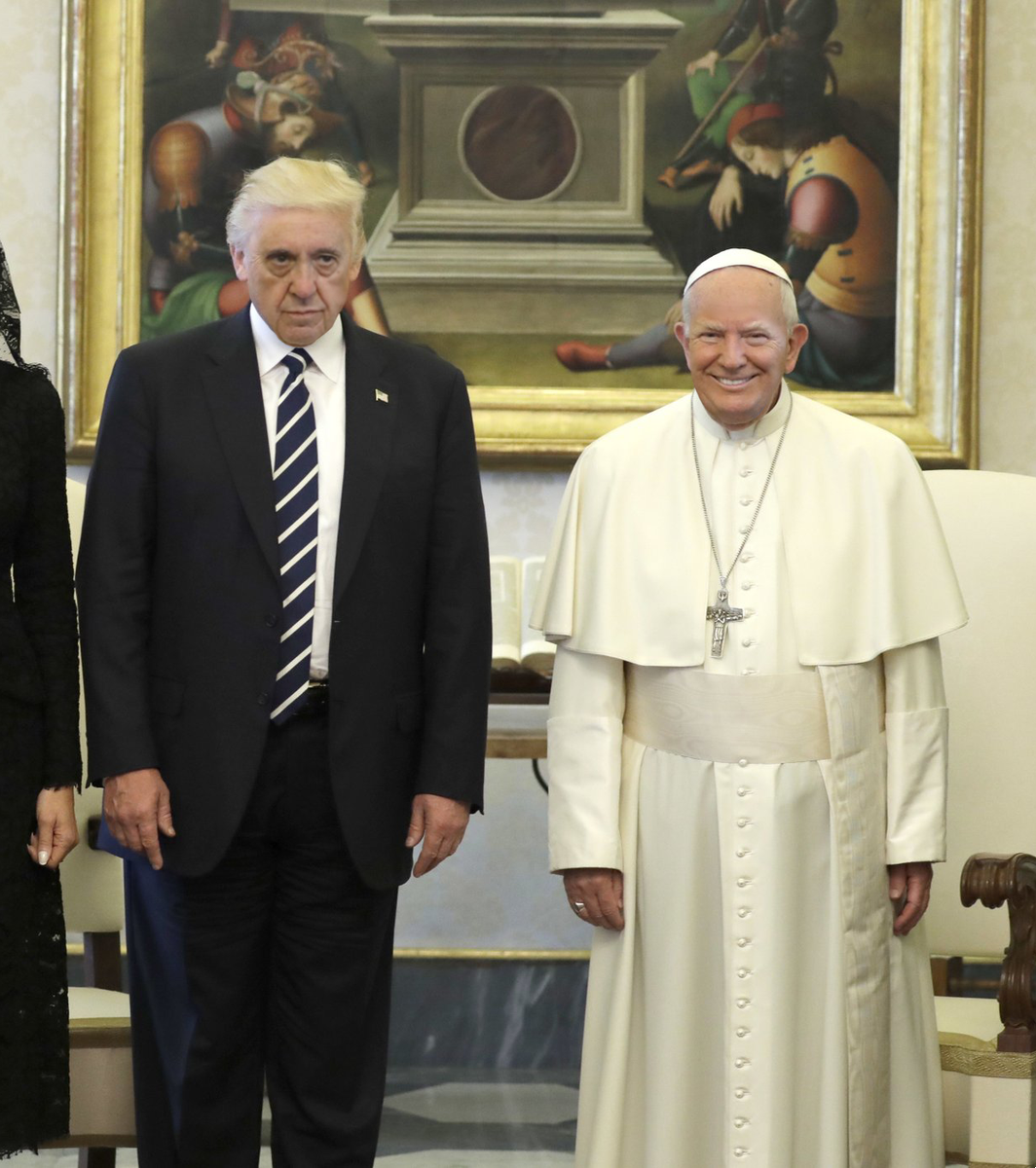 Trump și "Papa trist": Glume apărute după întâlnirea dintre cei doi