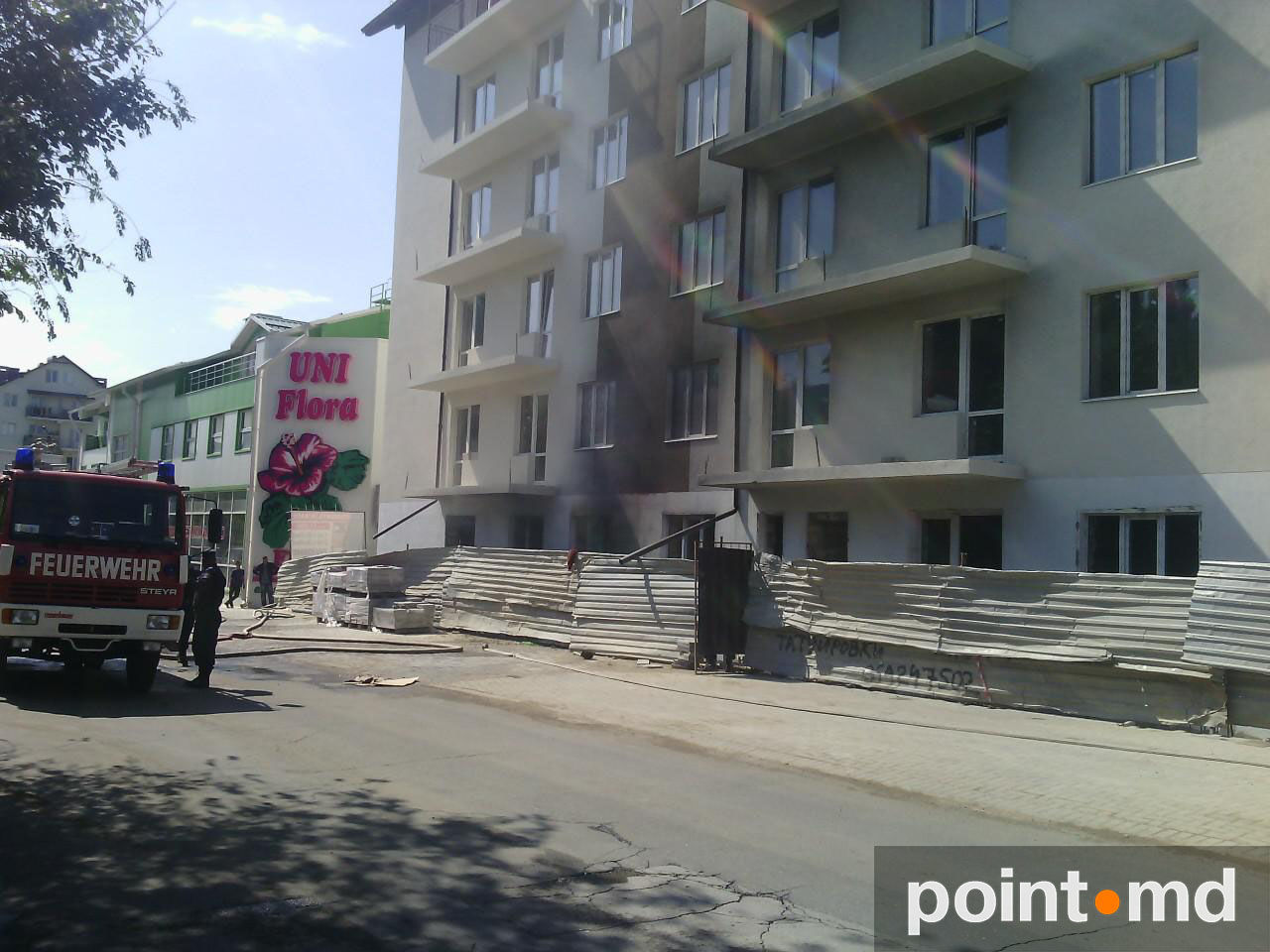 Загорелся недостроенный дом в Дурлештах
