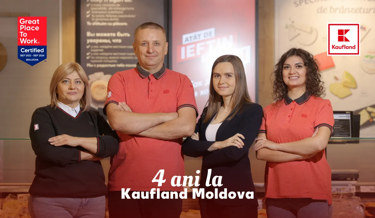 Kaufland Moldova получила сертификат Great Place to Work Ⓟ