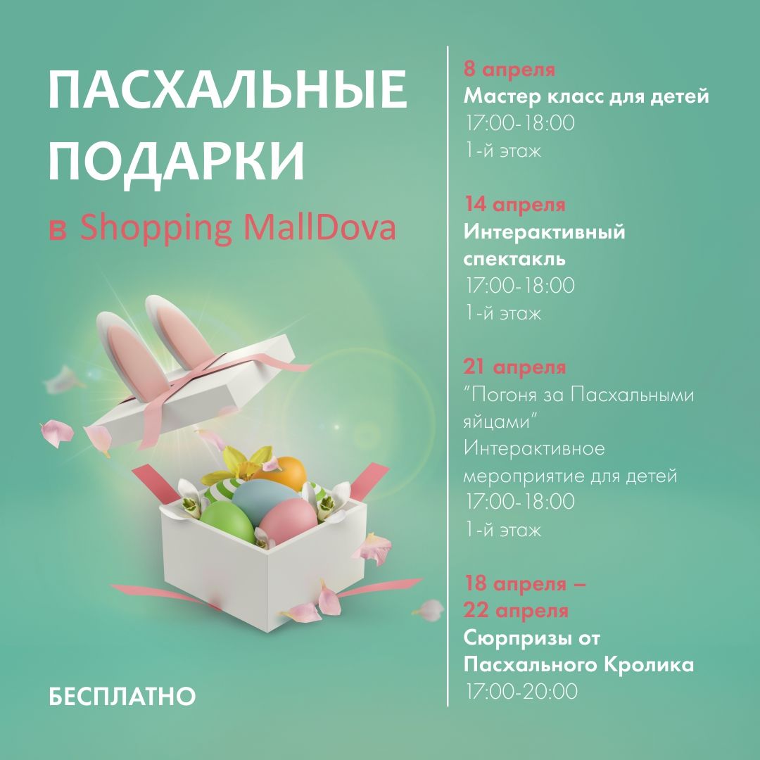 Пасхальные подарки в торговом центре Shopping MallDova