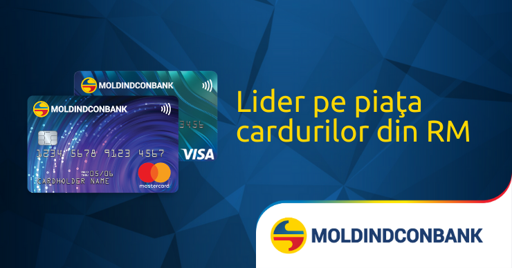 Moldindconbank продолжает лидировать на рынке банковских карт в Молдове