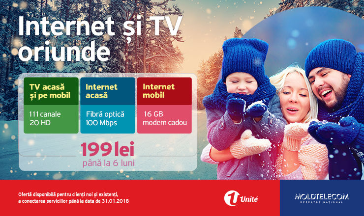 Internet şi TV oriunde, cu Moldtelecom ®