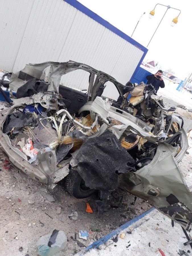 В России автомобиль с газовым баллоном разорвало на куски прямо на АЗС
