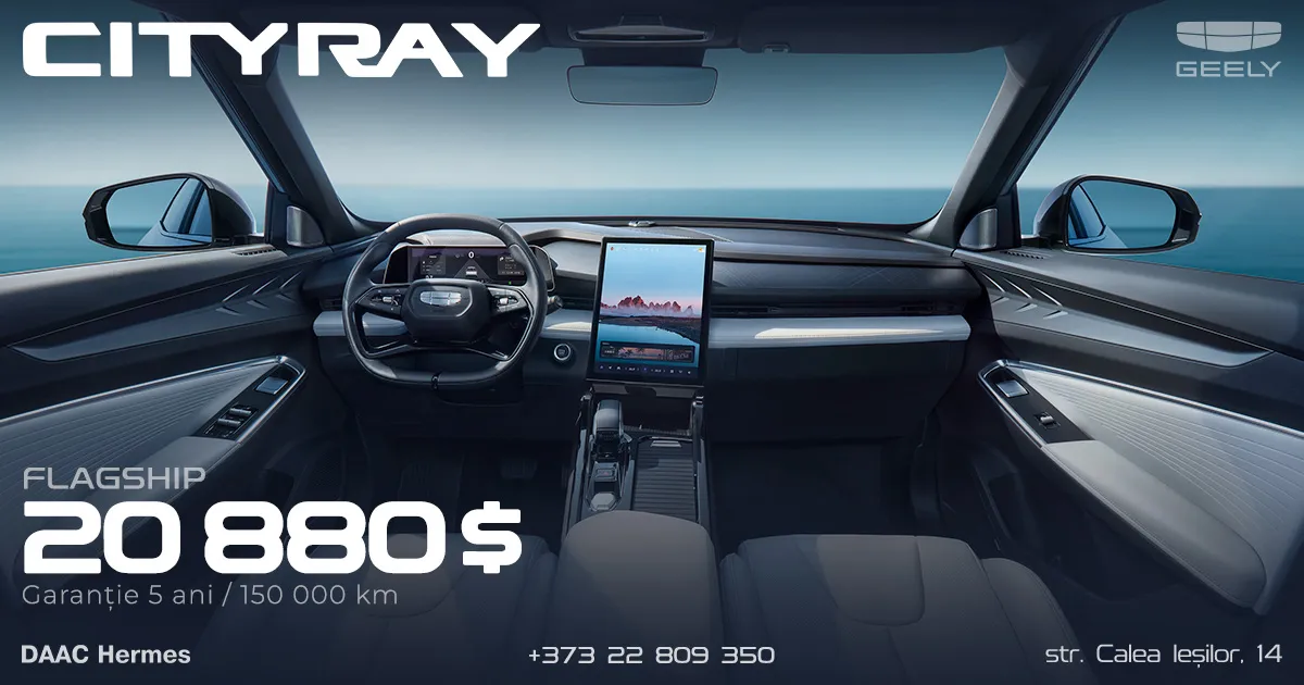 Monjaro, Atlas și Cityray sunt disponibile în condiții speciale de la Geely — marca nr. 1 în Republica Moldova
