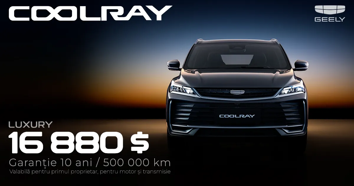 Geely Coolray — lider în clasa sa, cu o garanție de 10 ani / 500.000 km