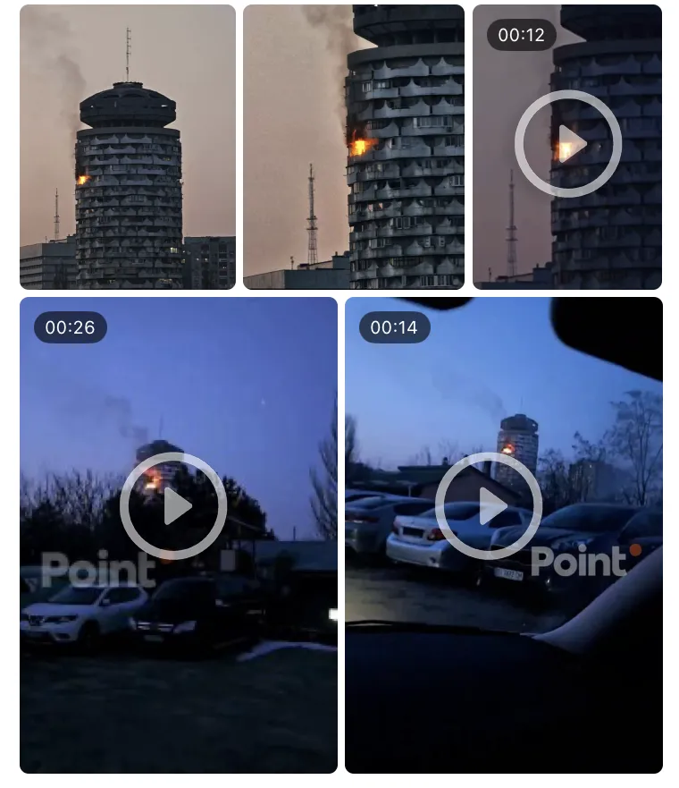 В здании "Ромашка" на Ботанике возник пожар