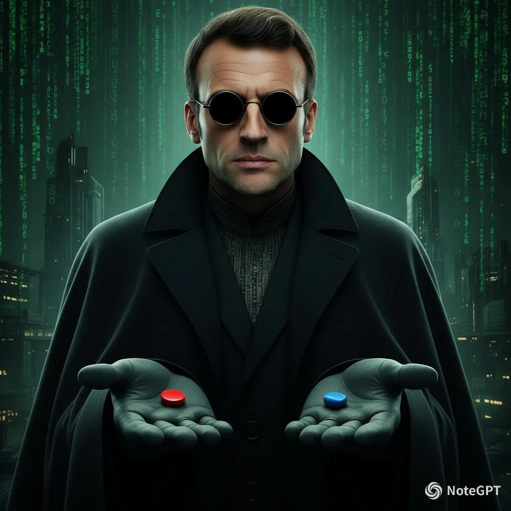 Apariția lui Macron cu ochelari de soare la Davos a stârnit un val de meme-uri