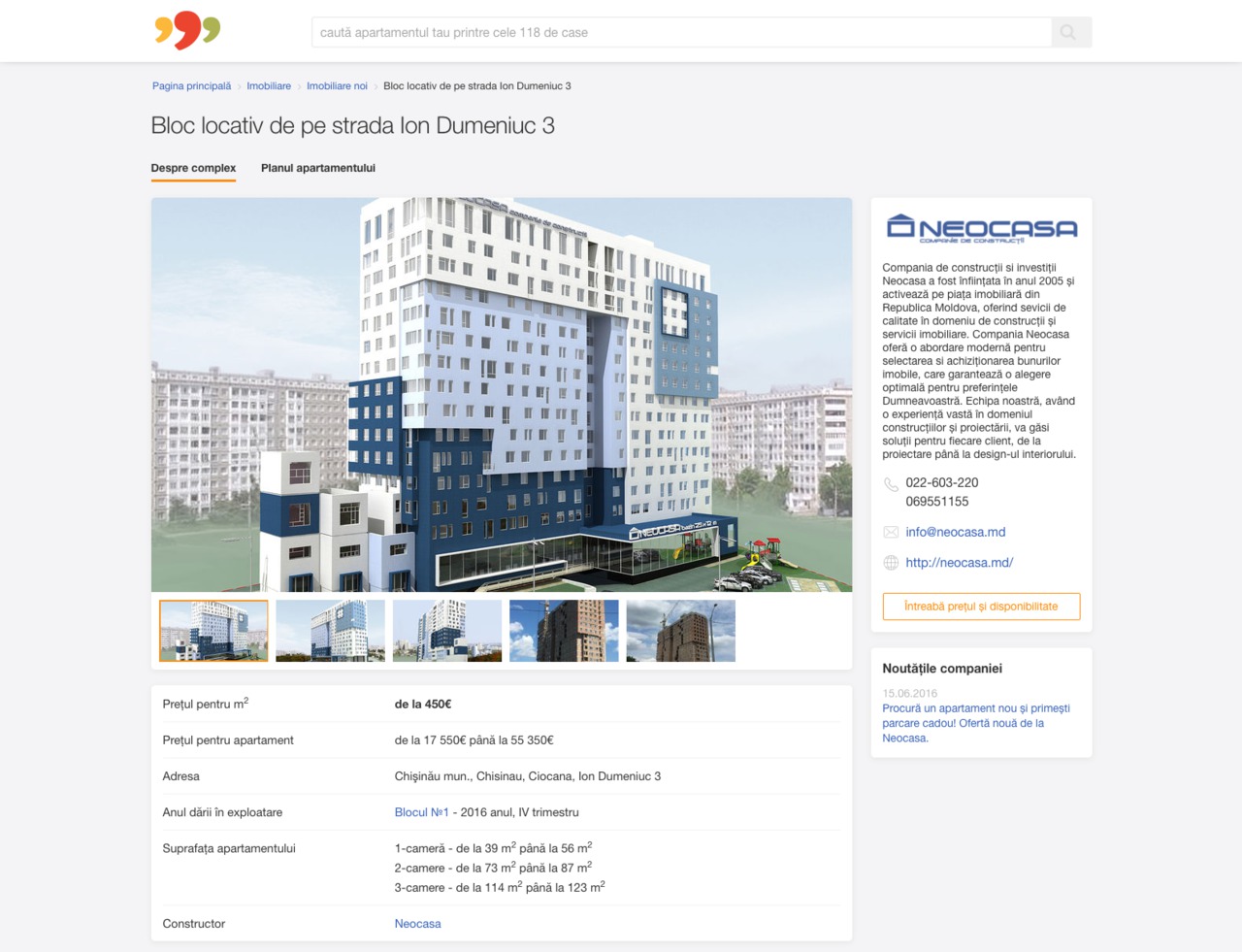 Un compartiment nou 999 ”Locuințe noi” ®