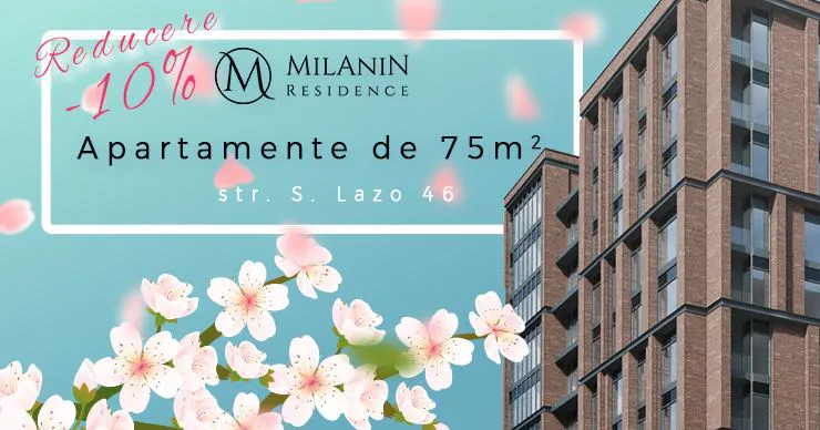 Milanin С. Лазо: Весенние скидки -10% на квартиры 75м2