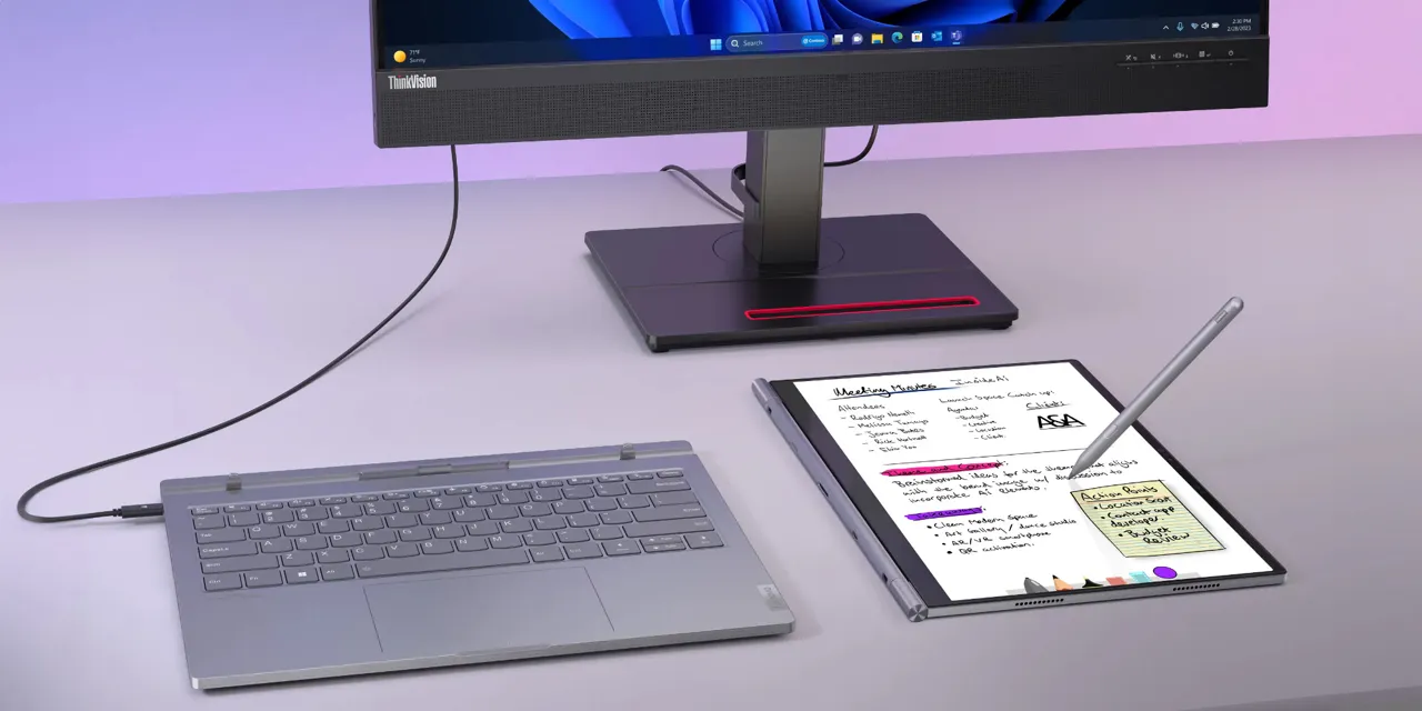 Lenovo показала планшет-трансформер на Android: он превращается в Windows-ноутбук
