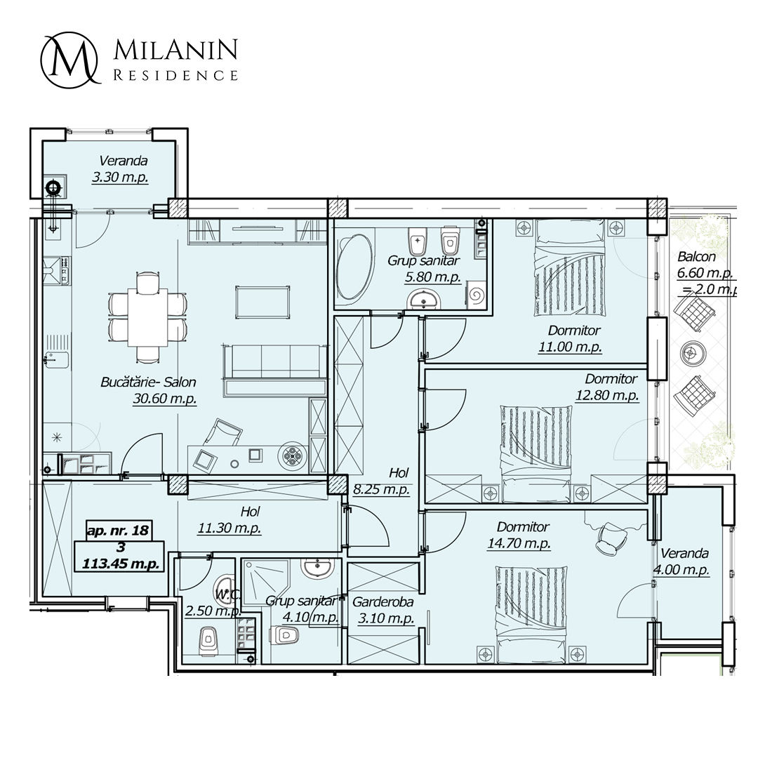 Milanin Residence: Квартира на 113 кв2 по специальной цене в элитном новострое Casa Verona ®