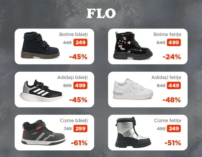 Flo: Reduceri de iarnă până la 70% la articole selectate