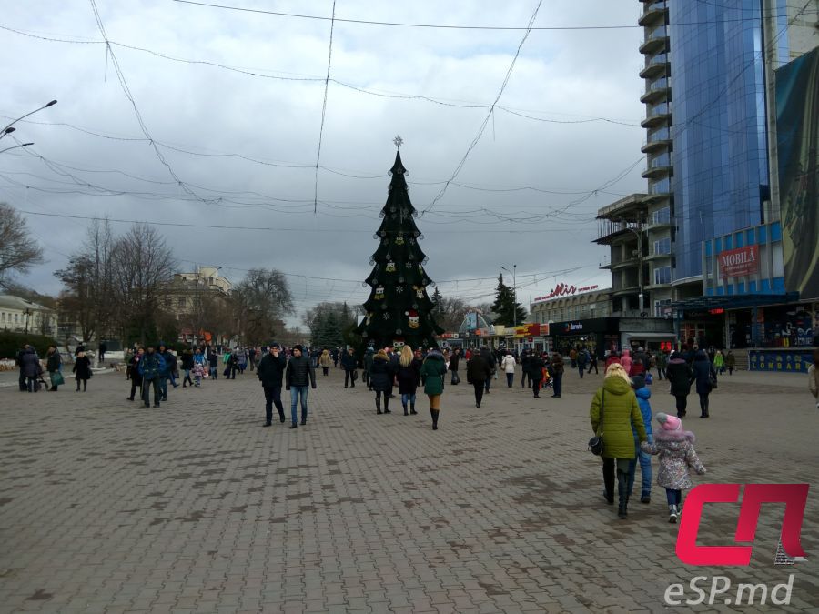 Главную новогоднюю елку Бельц установили на площади
