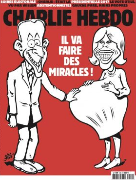 Charlie Hebdo опубликовал карикатуру на Макрона и его супругу