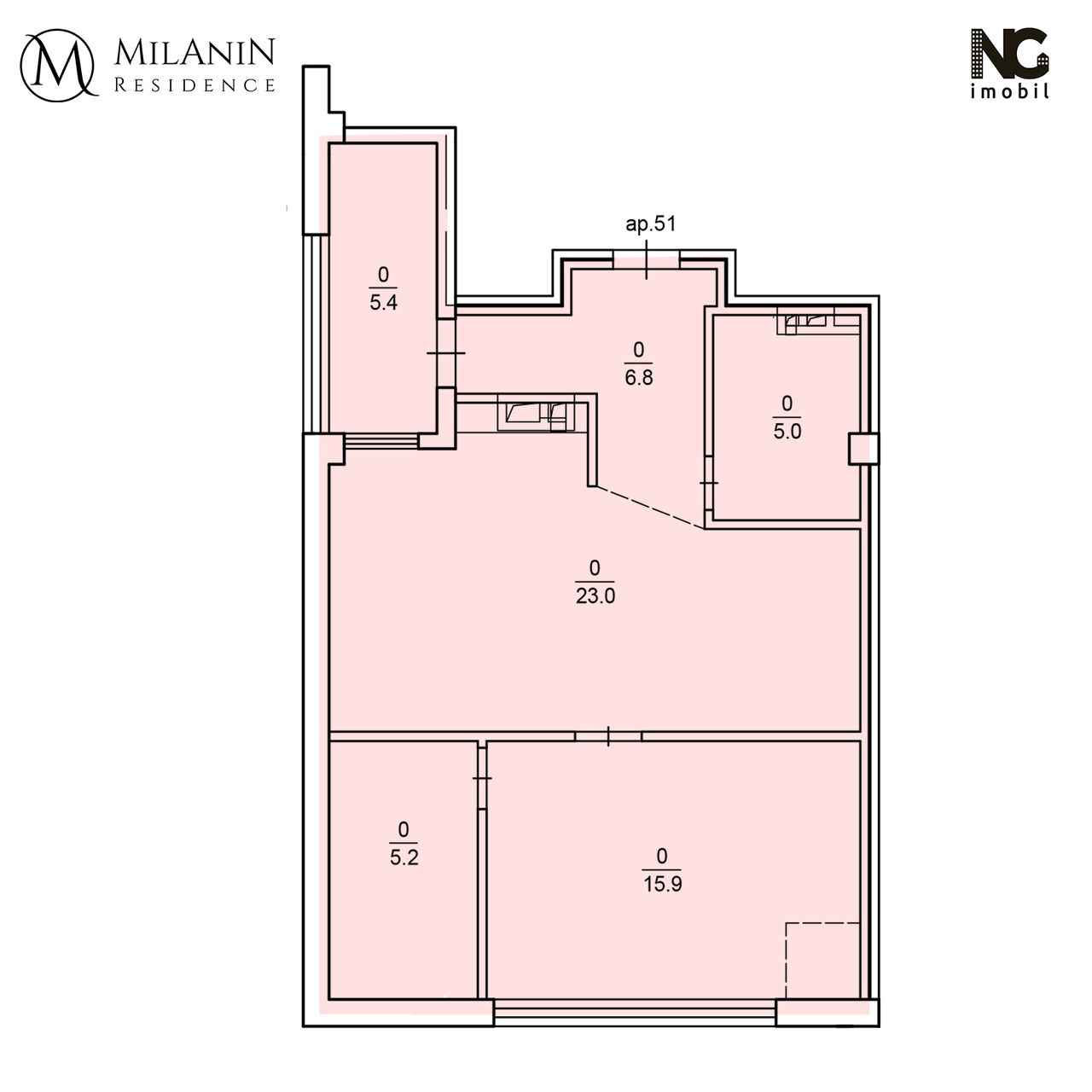 Milanin Residence: Последняя квартира - 61 м2 - ул. Щусева 2 ®