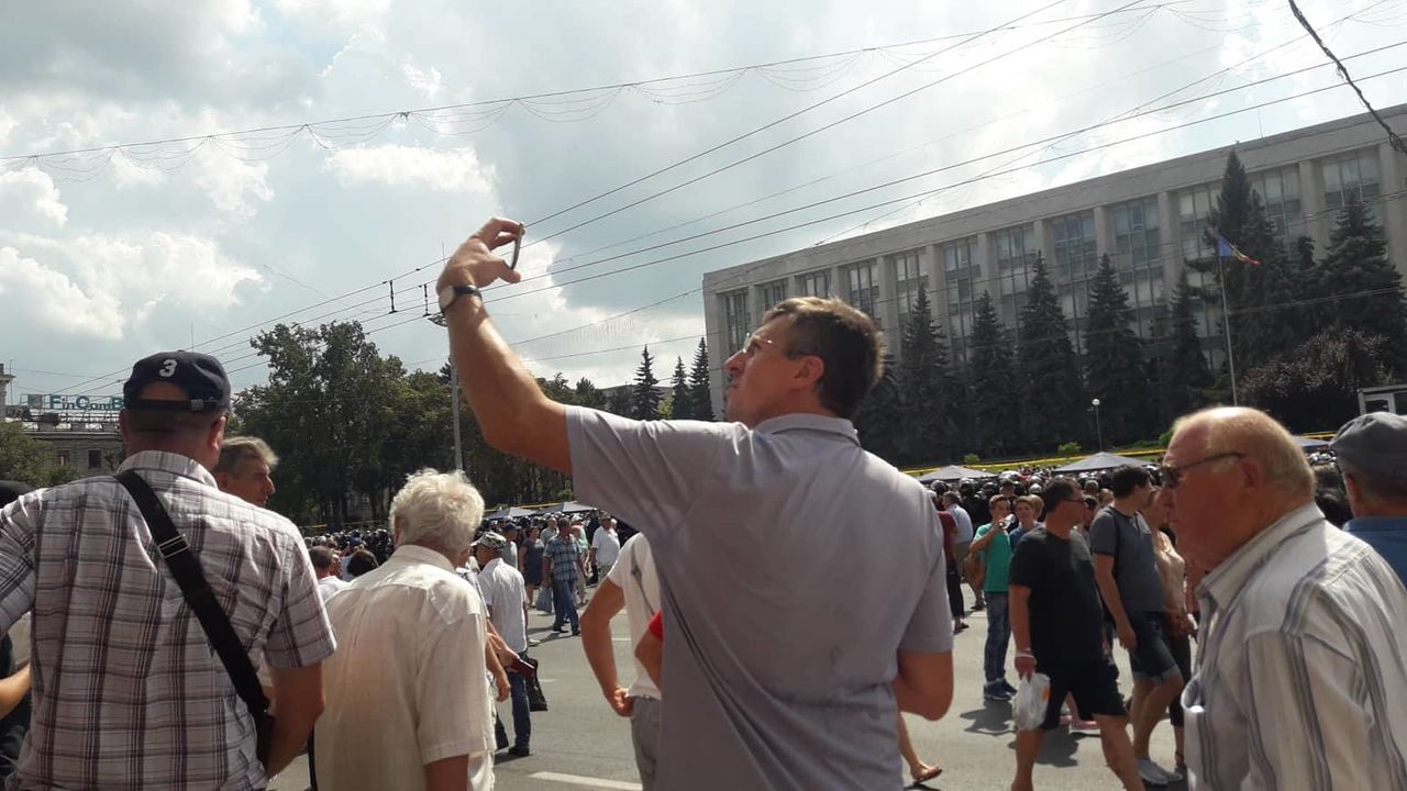 В центре Кишинева прошел протест