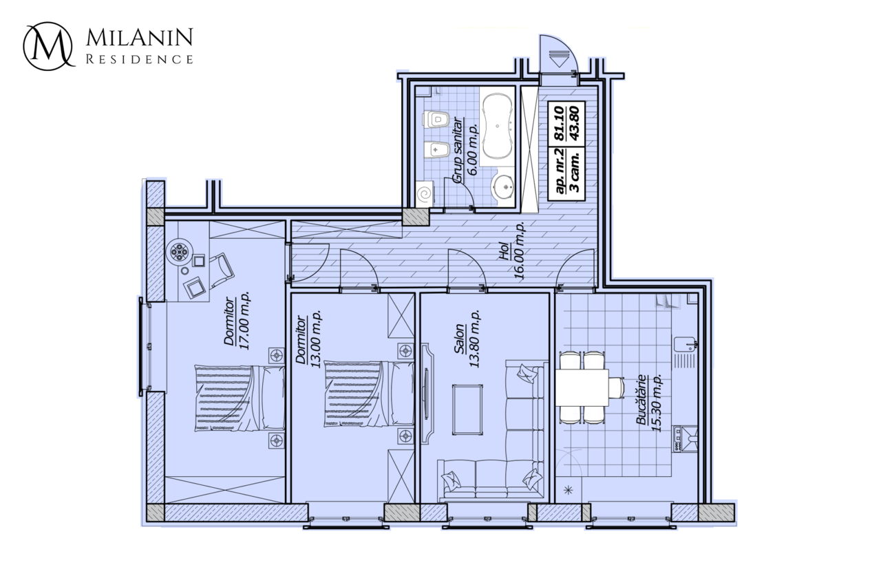 Milanin Residence Casa Verona: Последняя квартира на 81 кв2 по специальной цене ®