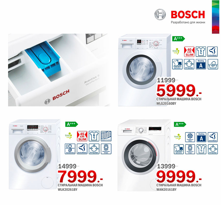 Bosch: Интеллектуальнный подход к стирке ®
