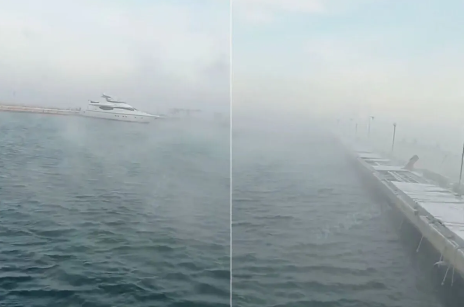 В Одессе море "закипело" из-за мороза