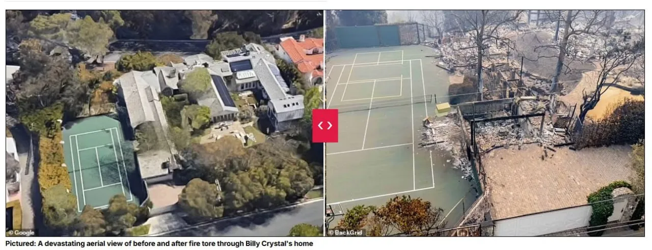 Mass-media arată amploarea incendiilor din California prin exemplul caselor arse ale vedetelor de la Hollywood