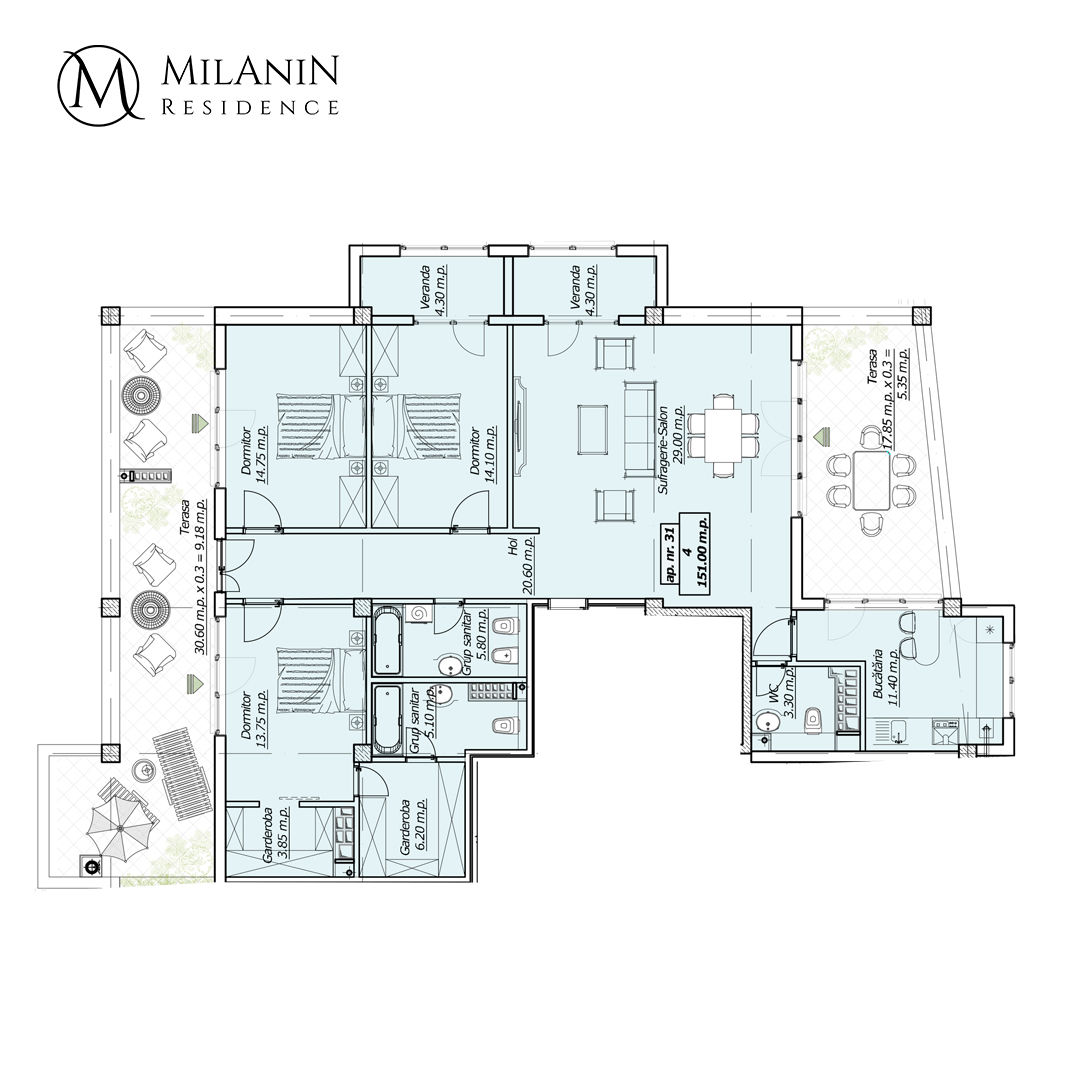Milanin Residence: Пентхаус на 115м2 по специальной цене ®