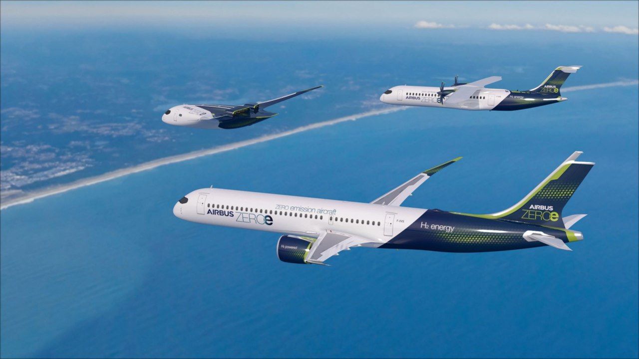 Airbus представил концепты самолетов с нулевым уровнем выбросов