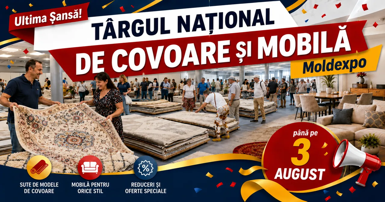 Carpet Outlet в Moldexpo: Национальная ярмарка ковров завершится 3 августа