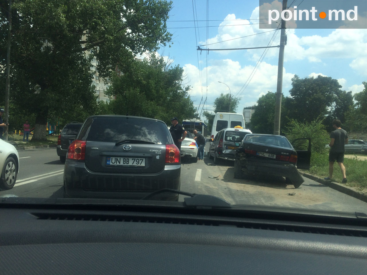 Accident în Capitală cu implicare unui automobil unic în Moldova