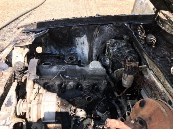В центре Тараклии выгорел автомобиль