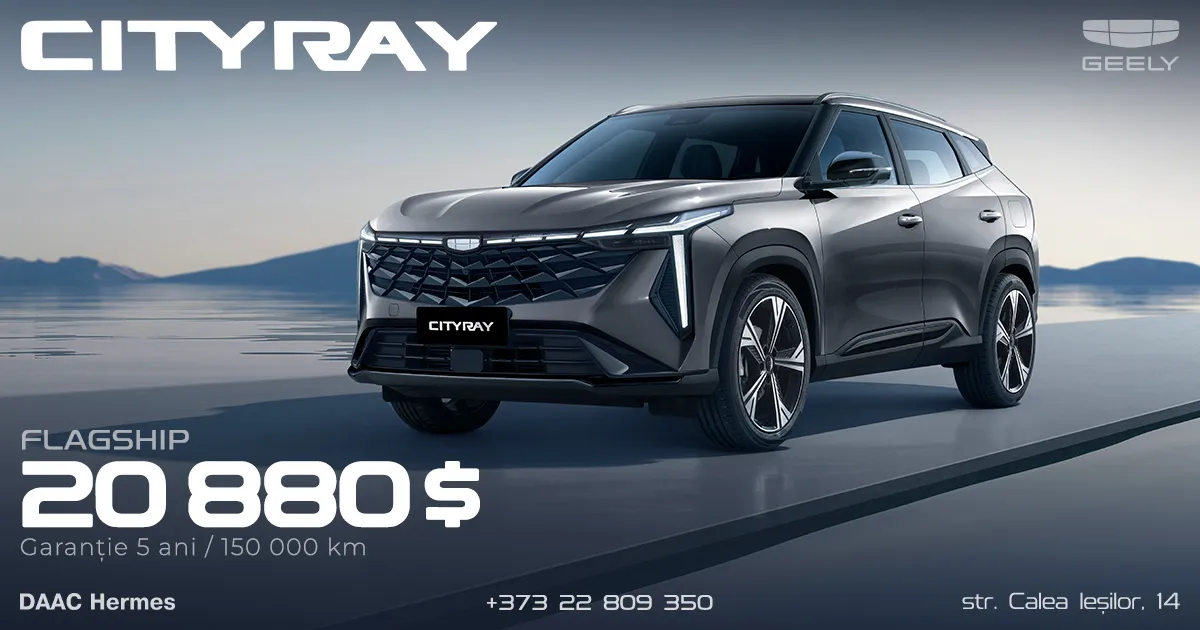 Monjaro, Atlas și Cityray sunt disponibile în condiții speciale de la Geely — marca nr. 1 în Republica Moldova