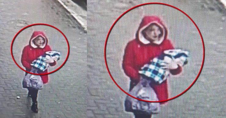 Полиция опубликовала видео с женщиной, бросившей младенца в подъезде