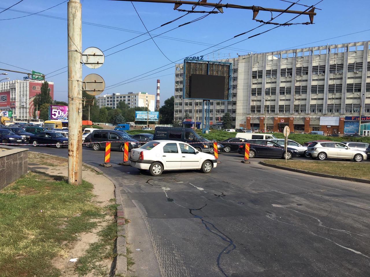 В Кишиневе с утра образовались огромные пробки