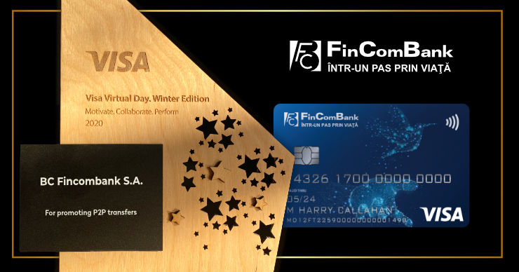 FinComBank S.A. был удостоен награды Visa «For promoting P2P transfers»