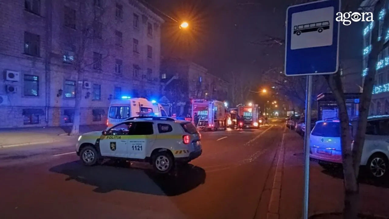 В центре Кишинева произошел пожар: улица Пушкина частично перекрыта