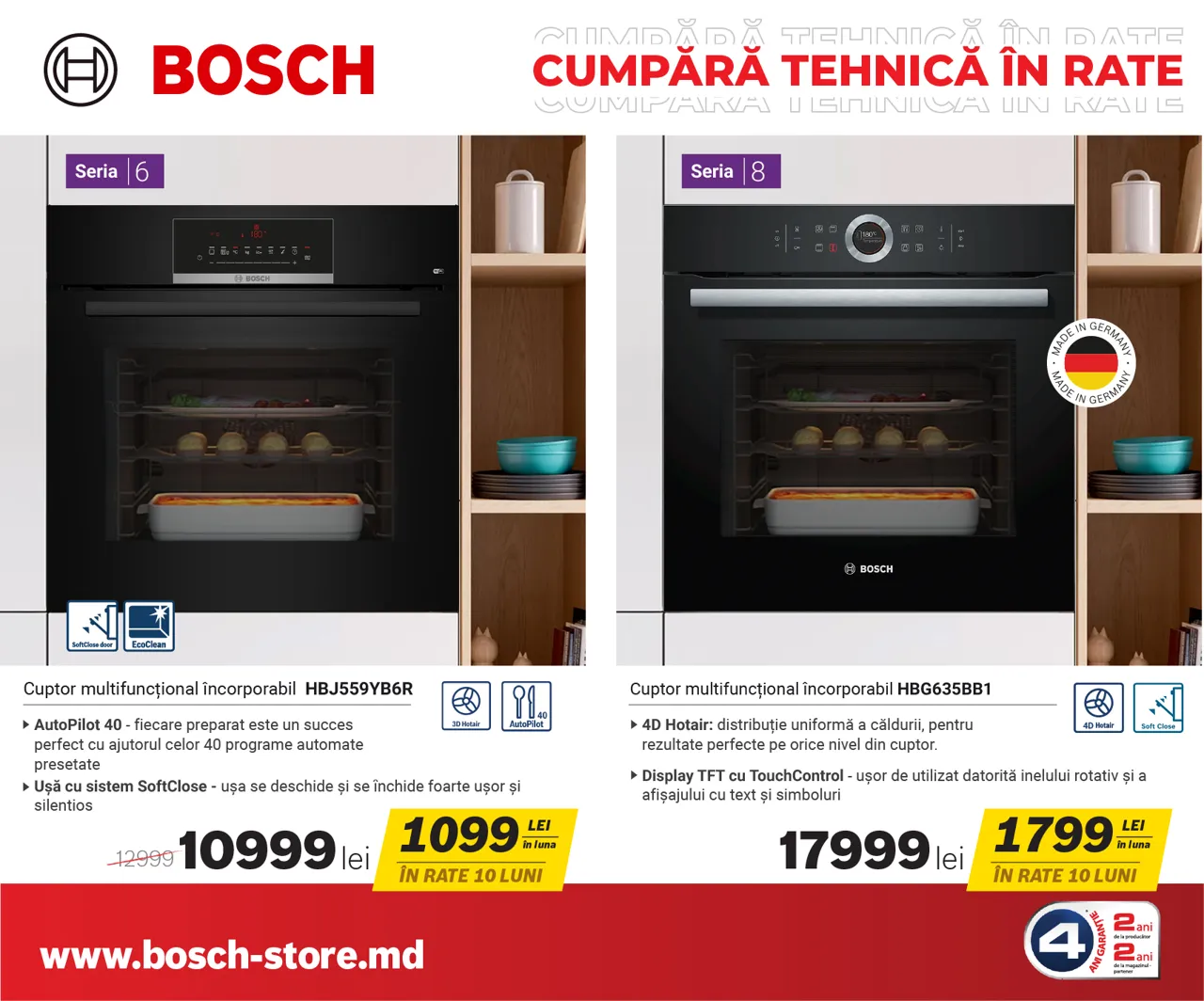 Bosch Store: Покупай технику Bosch в рассрочку от 599 леев в месяц
