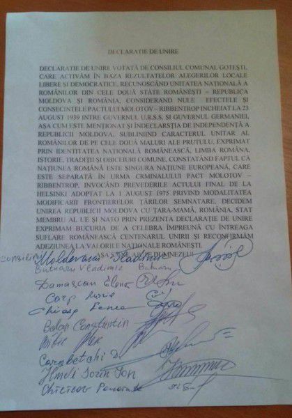 Încă o localitate a votat reintegrarea cu România