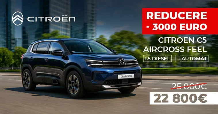 Citroën C5 Aircross: Oferta limitata la doar 10 mașini – reducere de până la 4.000 de euro, doar până la 31 octombrie